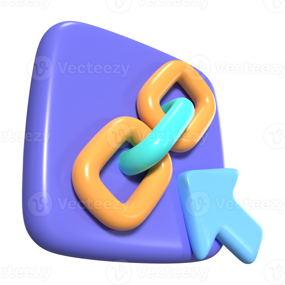 Hyperlink 3D Illustration Icon png