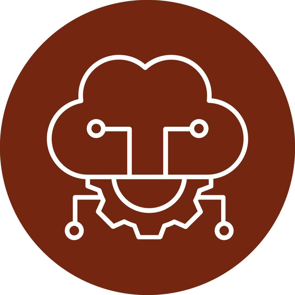 Cloud Server Settings Vector Icon