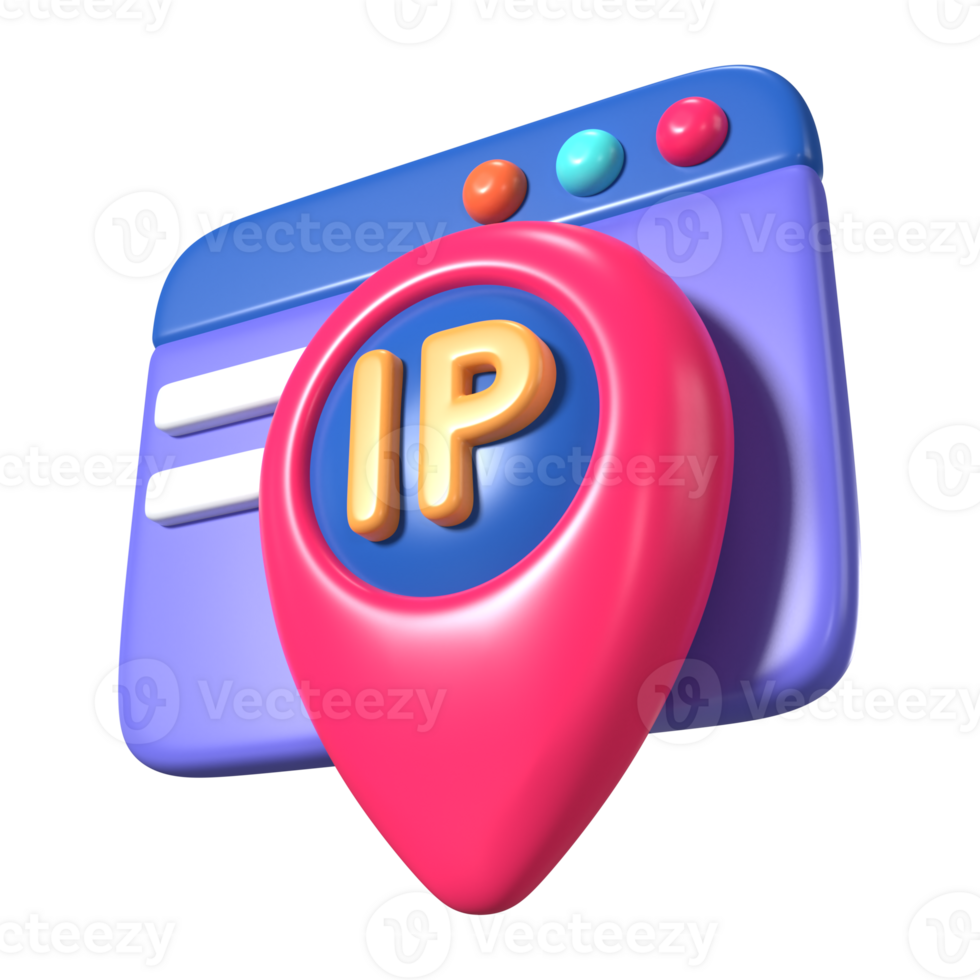 IP Address 3D Illustration Icon png