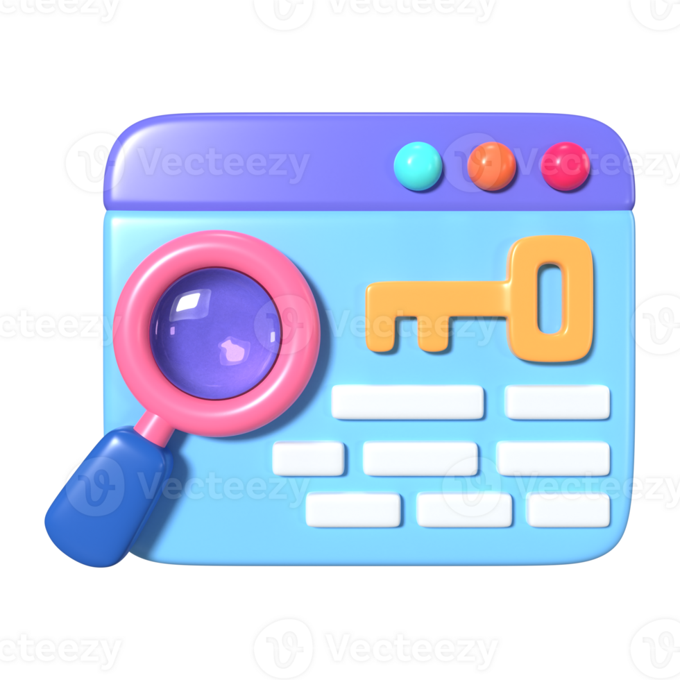 Keyword 3D Illustration Icon png