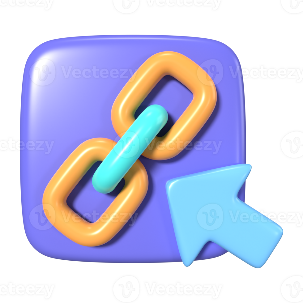 Hyperlink 3D Illustration Icon png