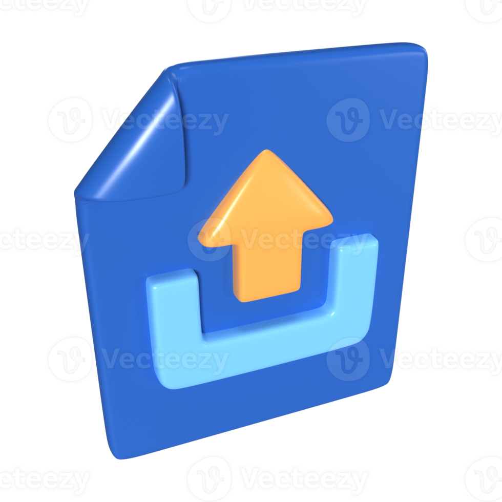 Upload 3D Illustration Icon png