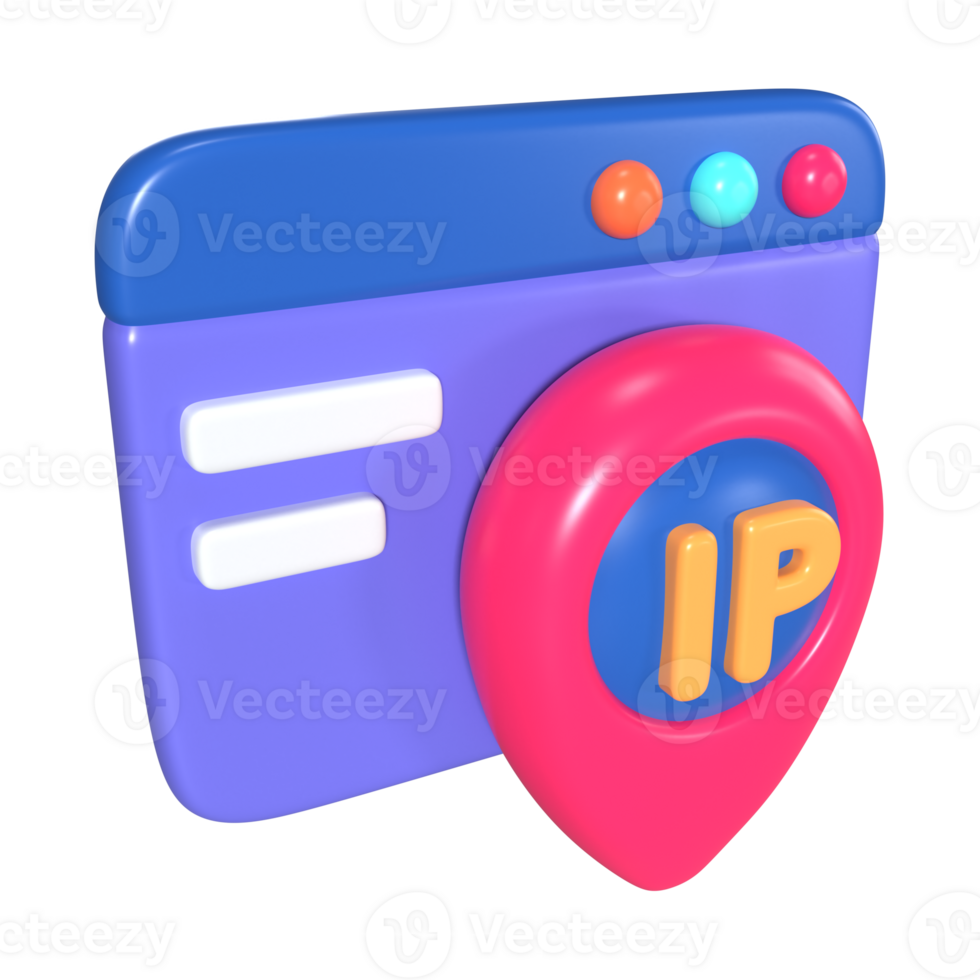 IP Address 3D Illustration Icon png