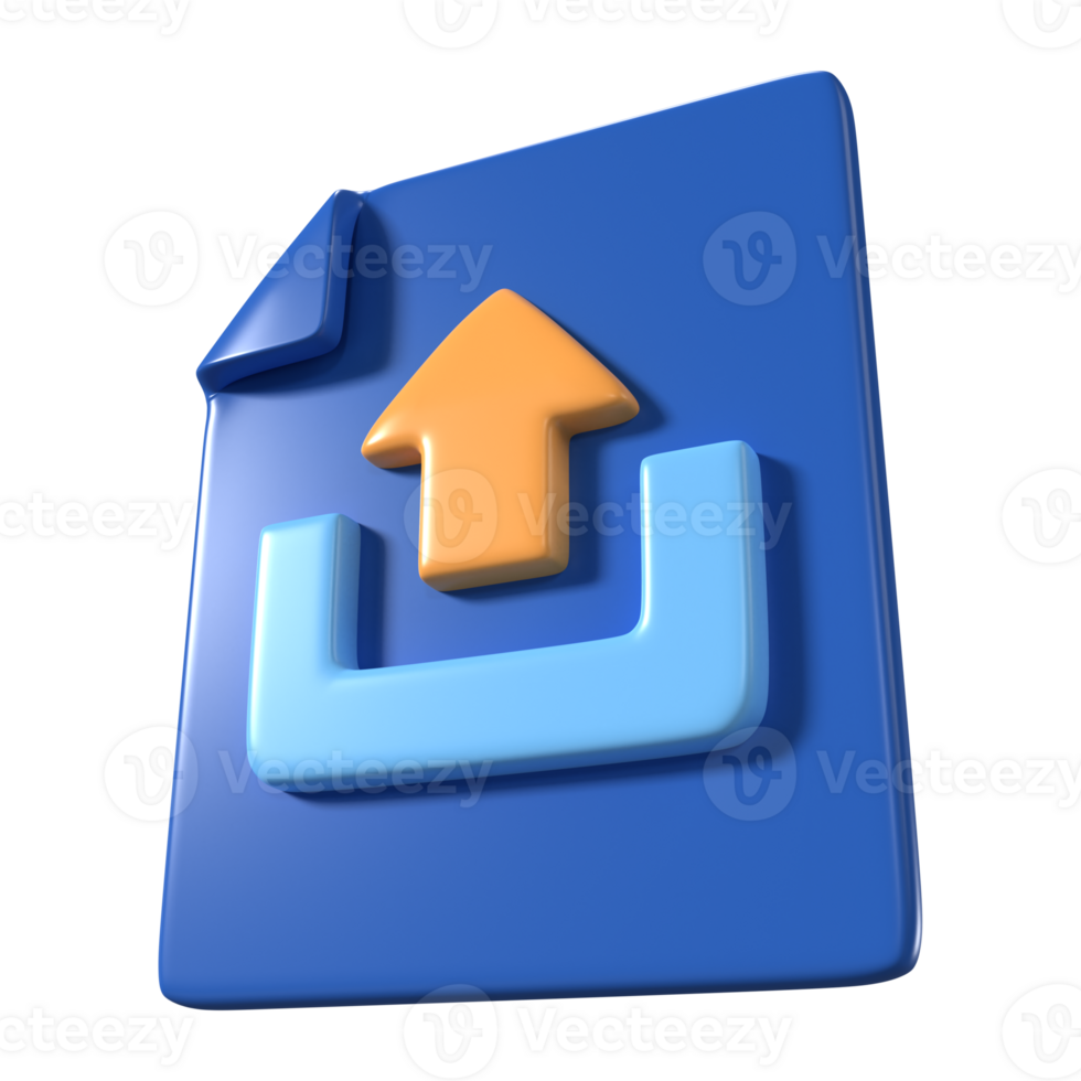 Upload 3D Illustration Icon png