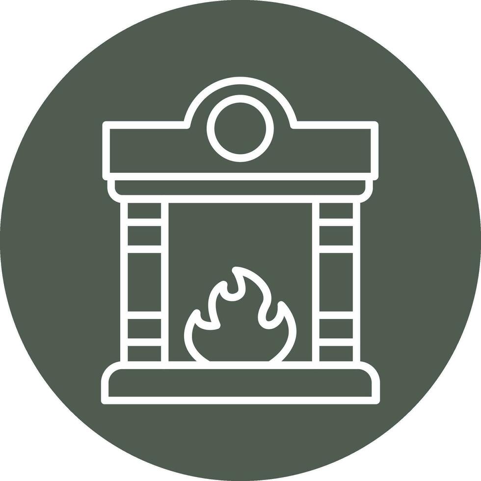 Fireplace Vector Icon