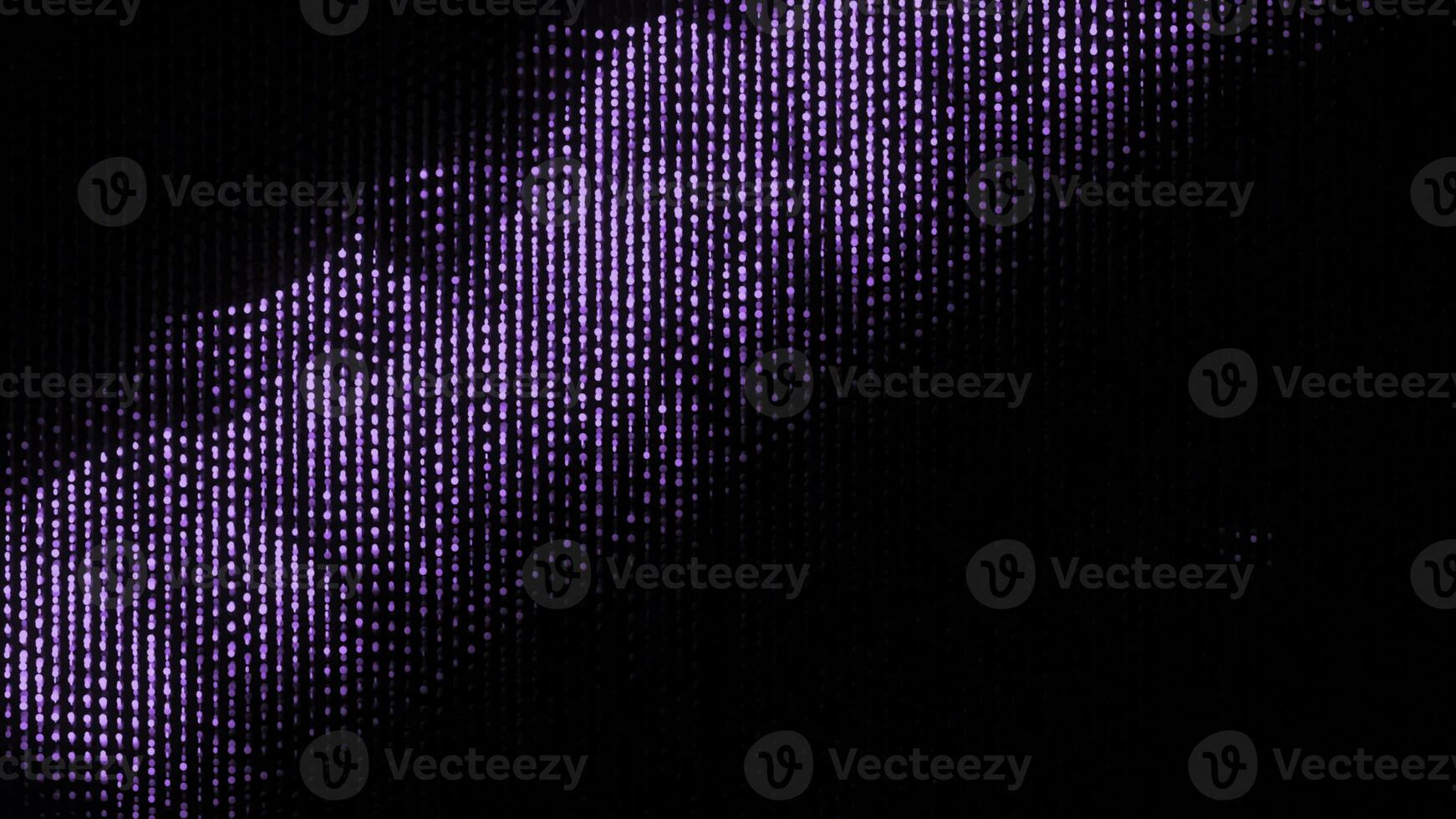 Moving waves of glowing dots on black background. Design. Bright electronic dots move in waves in cyberspace. Luminous waves from luminous dots photo