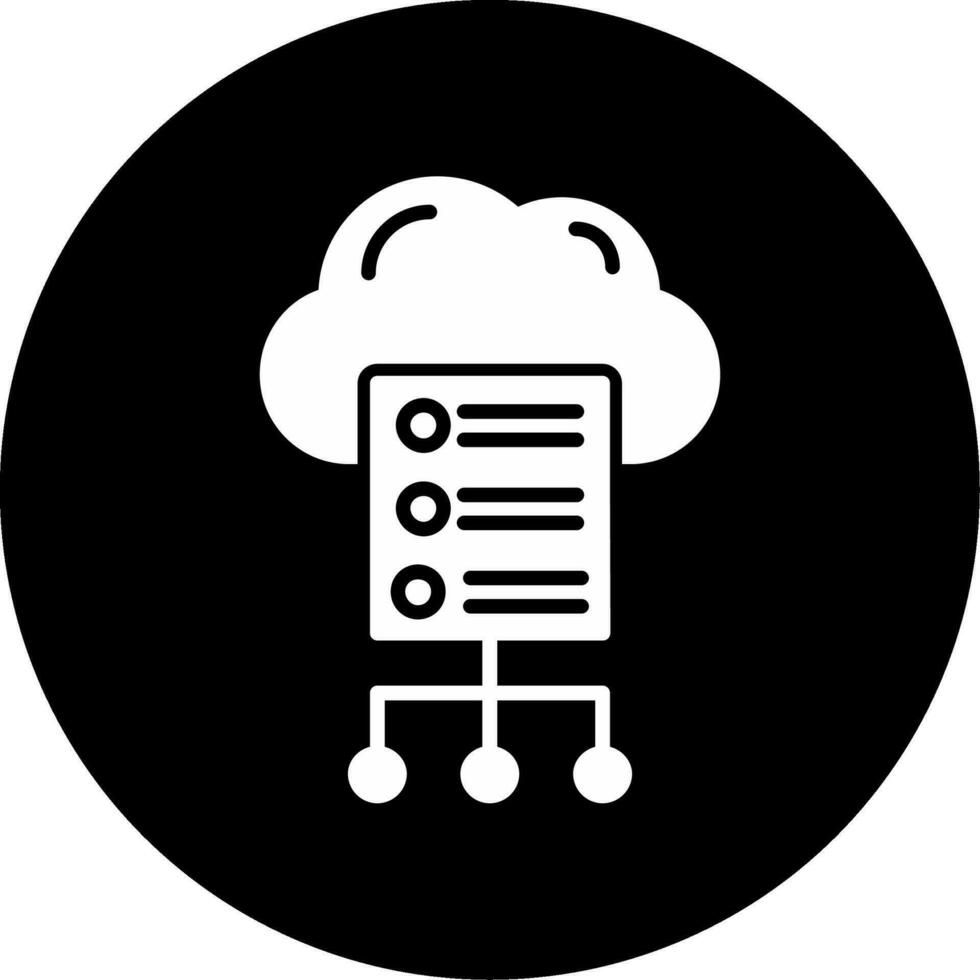 icono de vector de servidor de nube