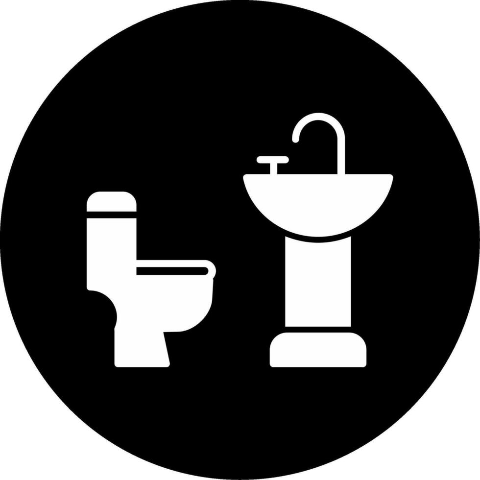 icono de vector de baño