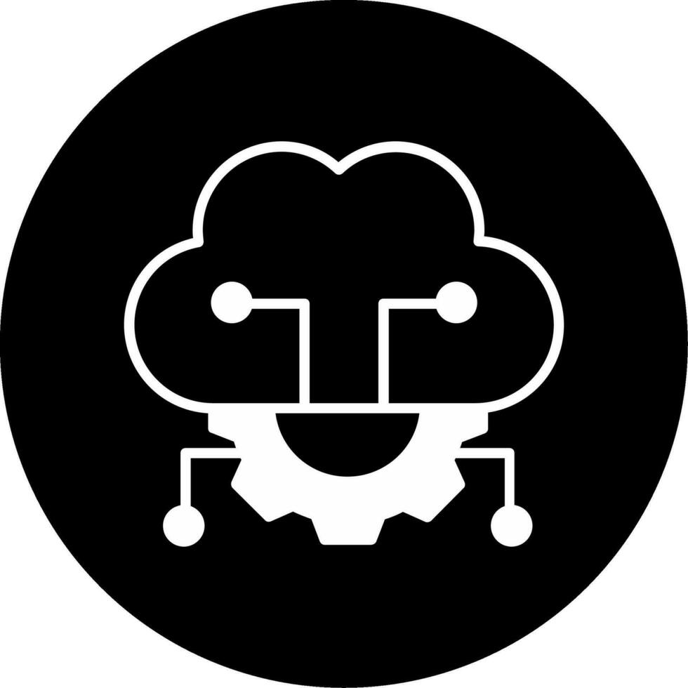 Cloud Server Settings Vector Icon