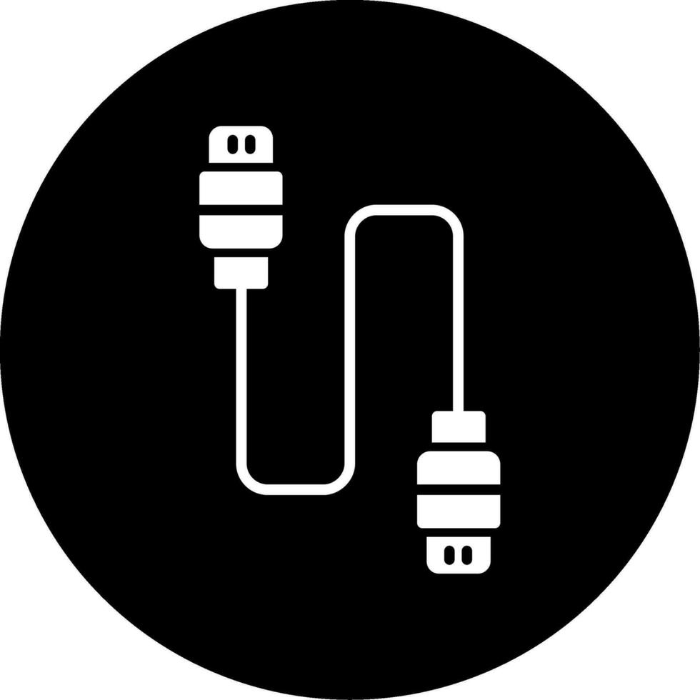 icono de vector de cable usb