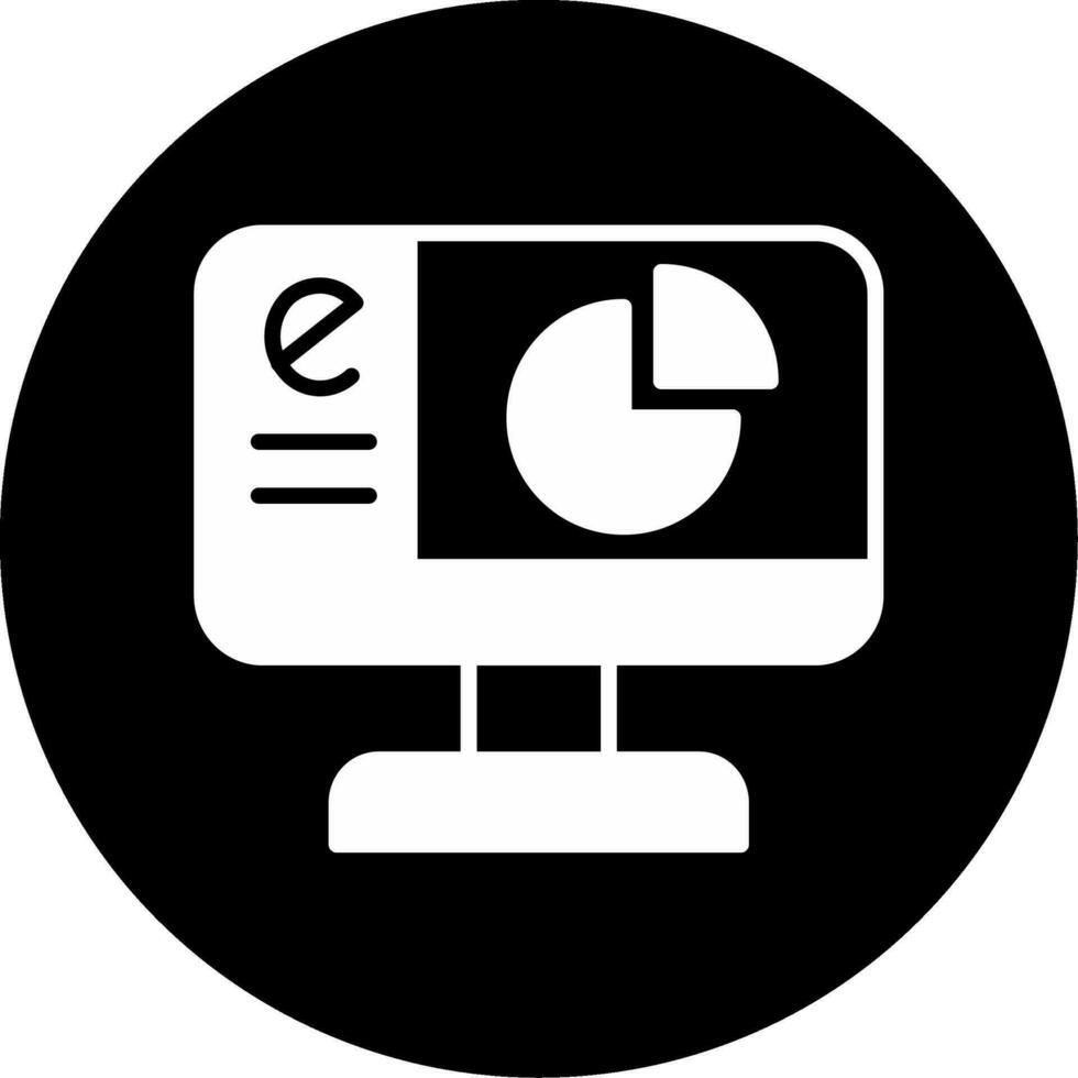 icono de vector de gráfico circular