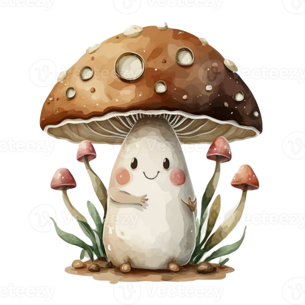 AI generated cute mushroom Clipart 37083273 PNG