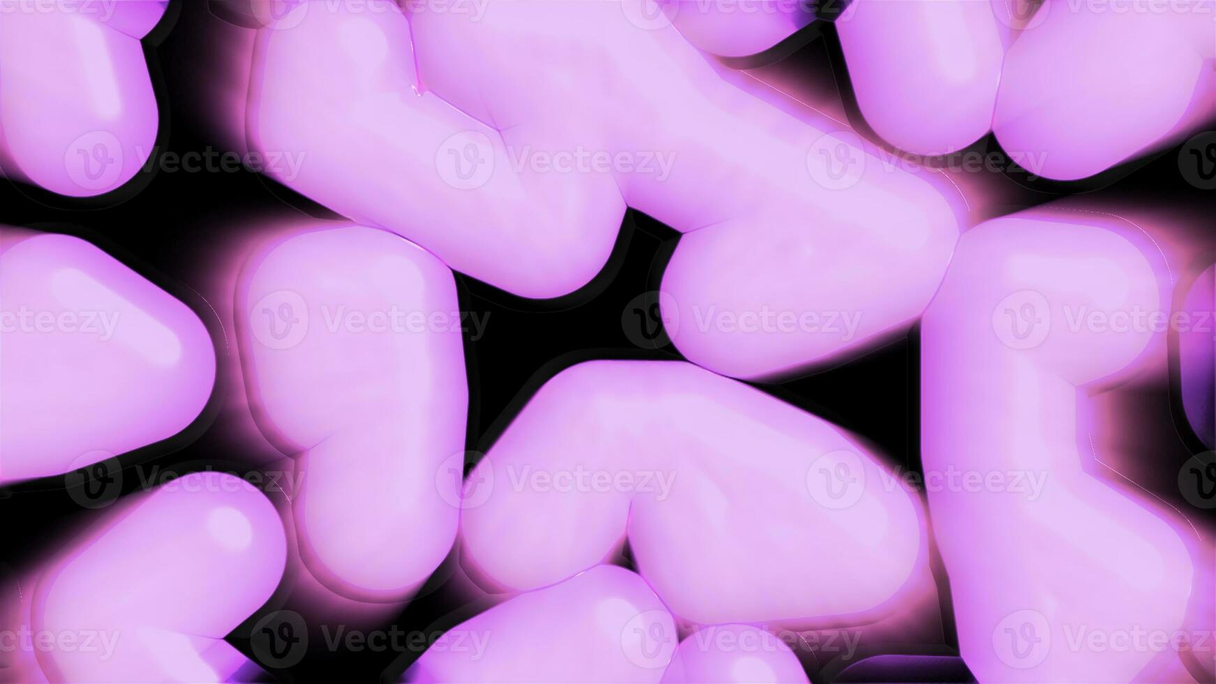 Blue and pink background. Motion.A bright tunnel made of a grid on a black background that moves deep into the 3D format. photo
