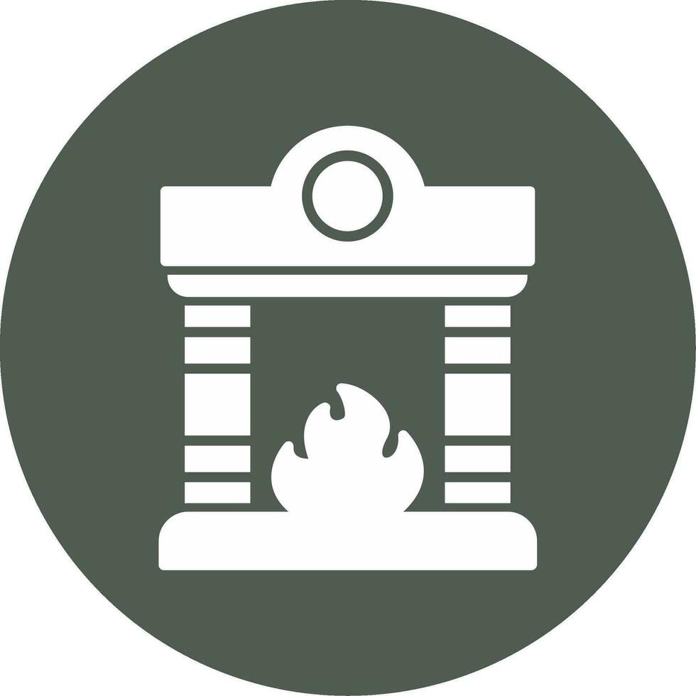 Fireplace Vector Icon