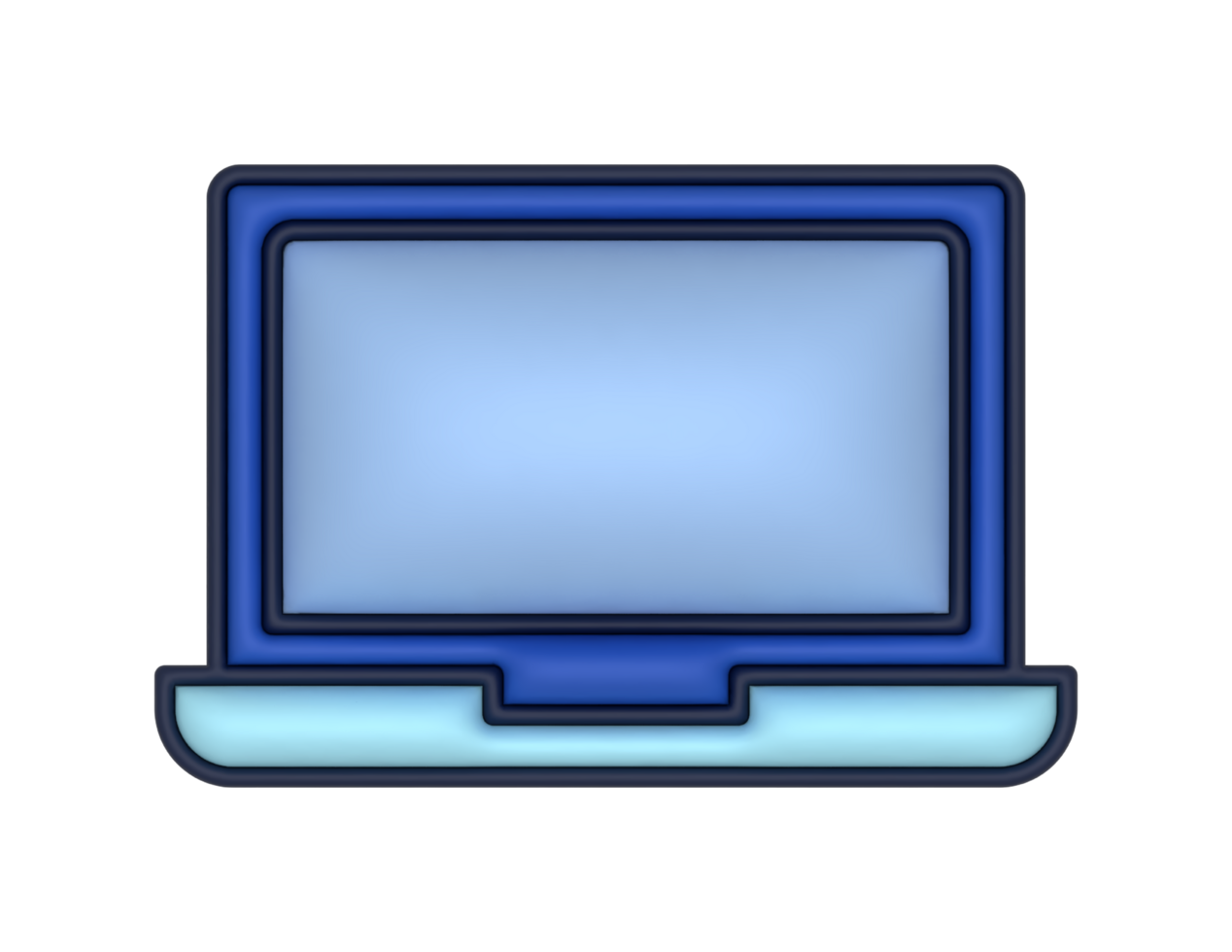 a 3d Laptop on a transparent background png