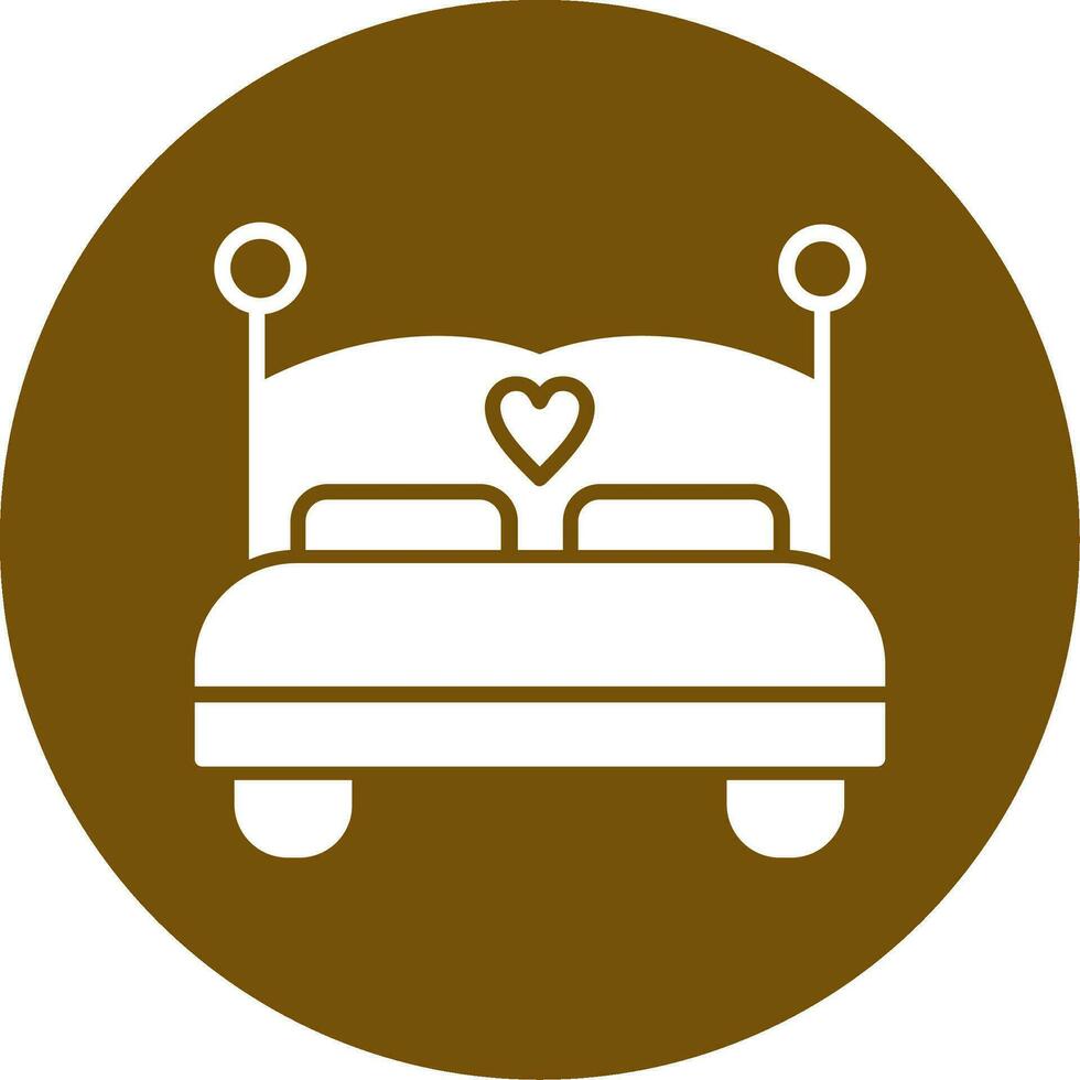 icono de vector de cama doble