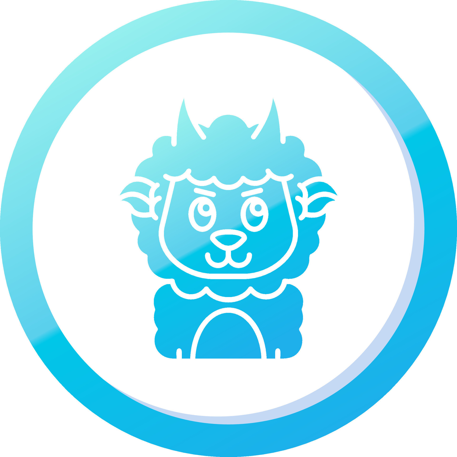Demon Solid Blue Gradient Icon 37084509 Vector Art at Vecteezy