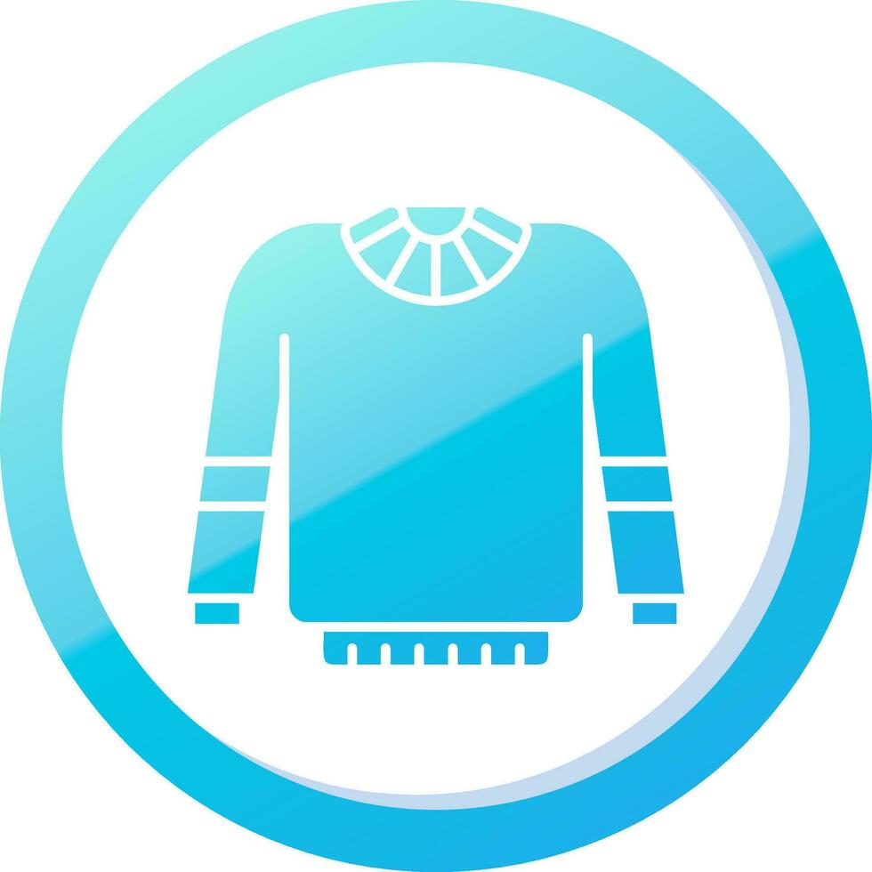 Sweater Solid Blue Gradient Icon vector