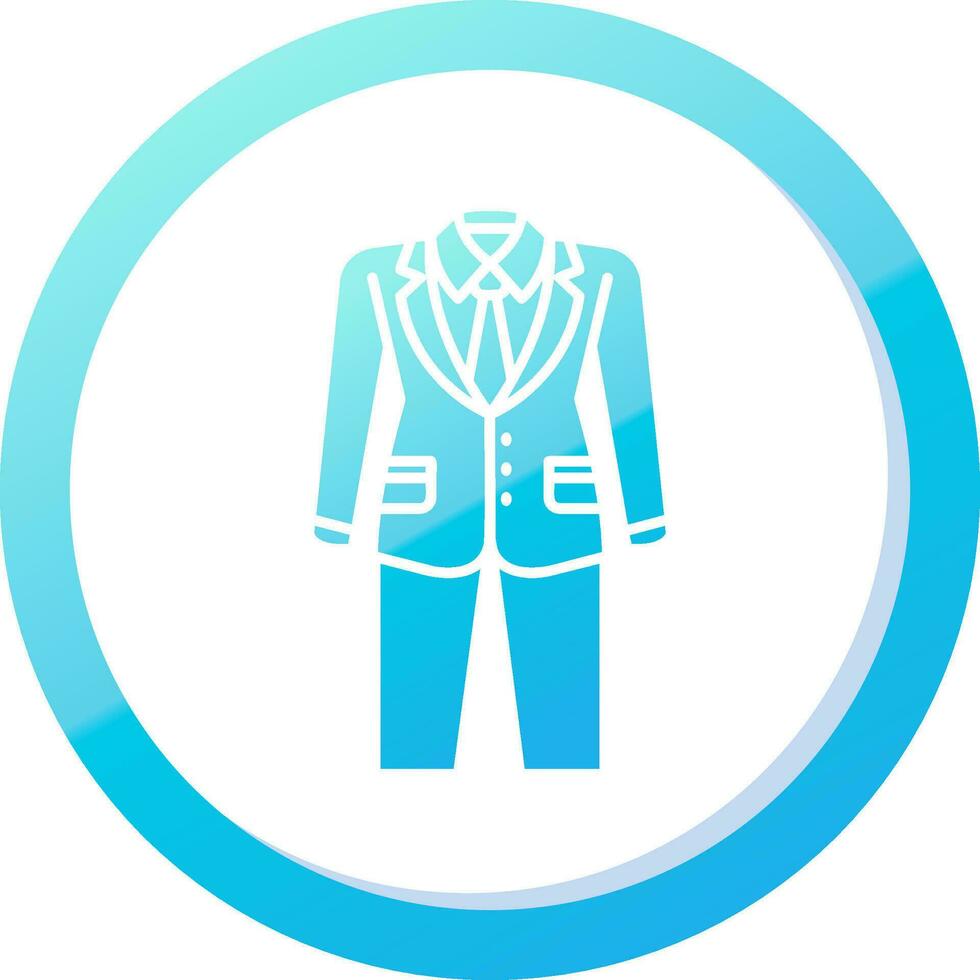 Suit Solid Blue Gradient Icon vector