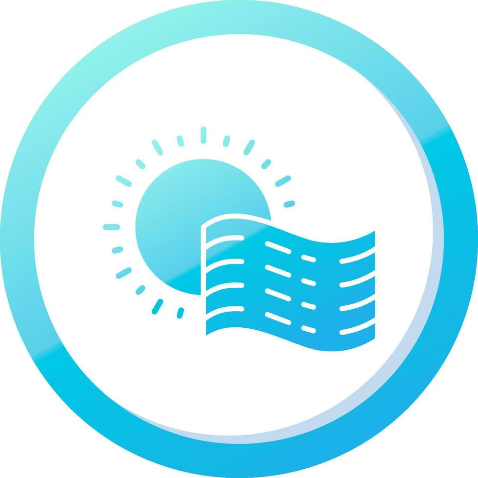 Fog Solid Blue Gradient Icon vector