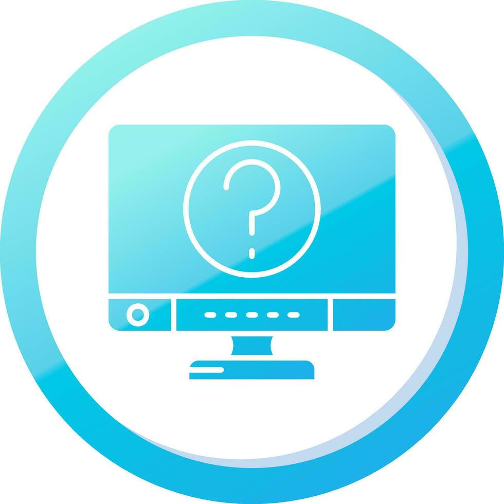 Question Solid Blue Gradient Icon vector