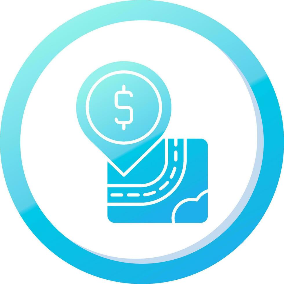 Atm Solid Blue Gradient Icon vector