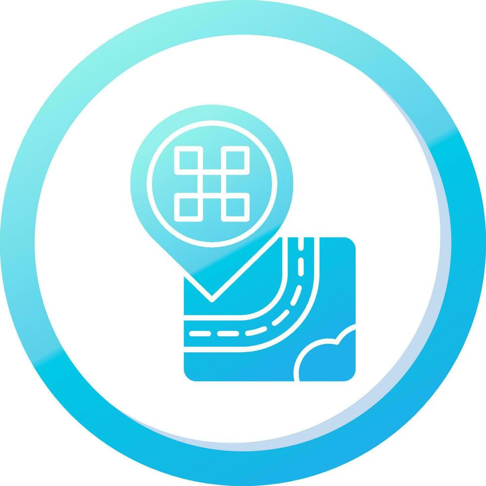 Cab Solid Blue Gradient Icon vector