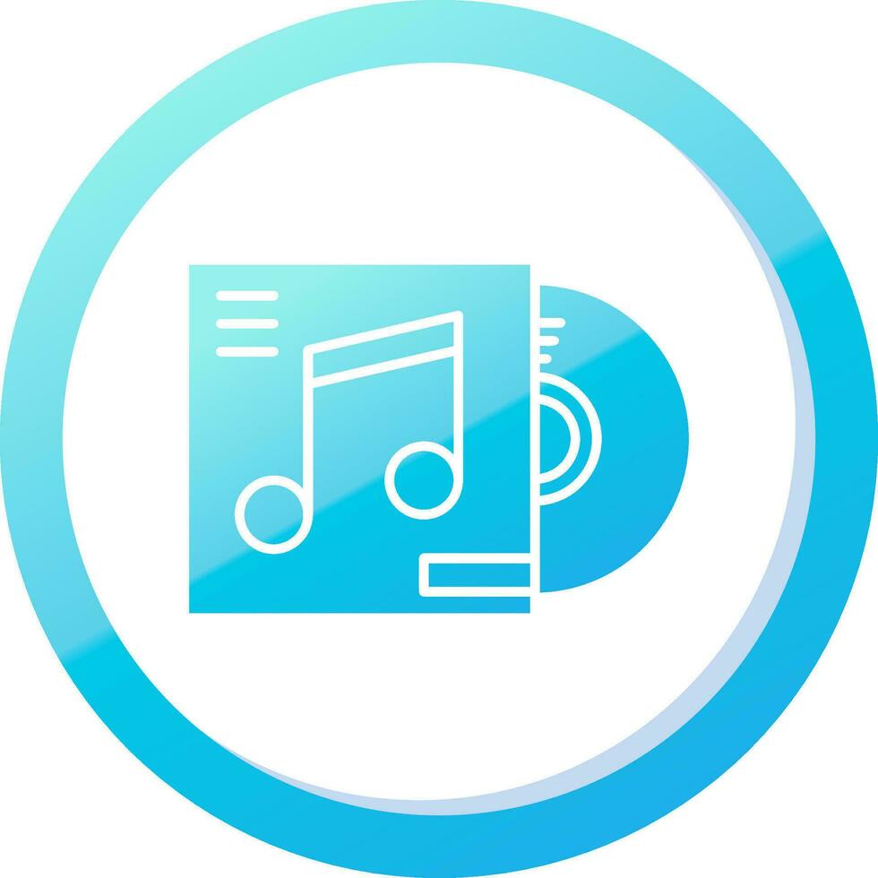 Cd cover Solid Blue Gradient Icon vector