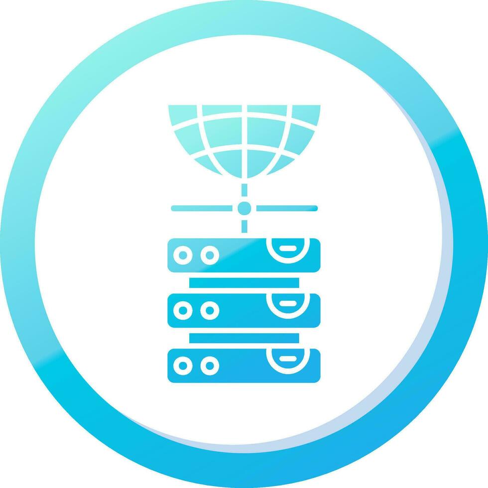 Database Solid Blue Gradient Icon vector