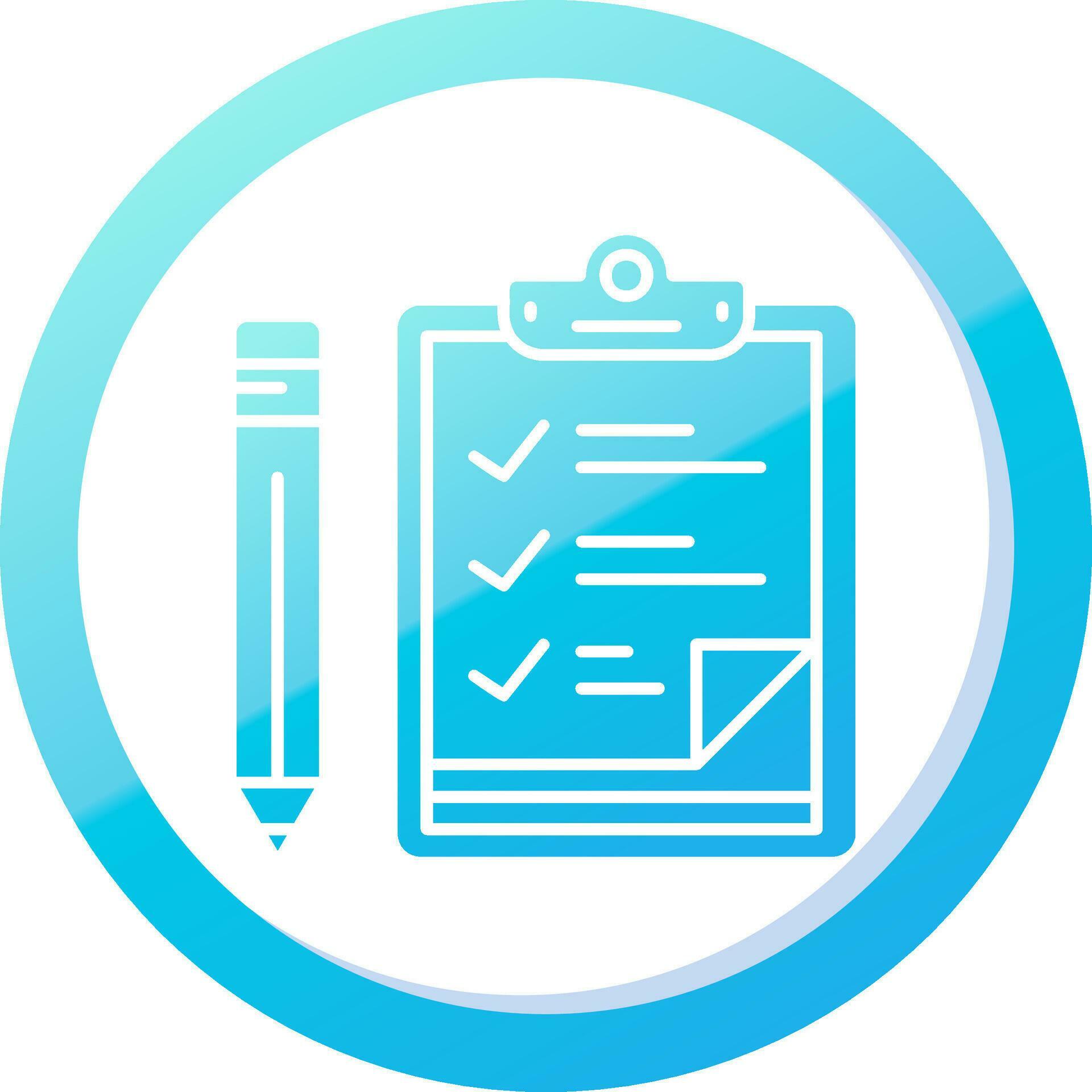 Checklist Solid Blue Gradient Icon 37084851 Vector Art at Vecteezy