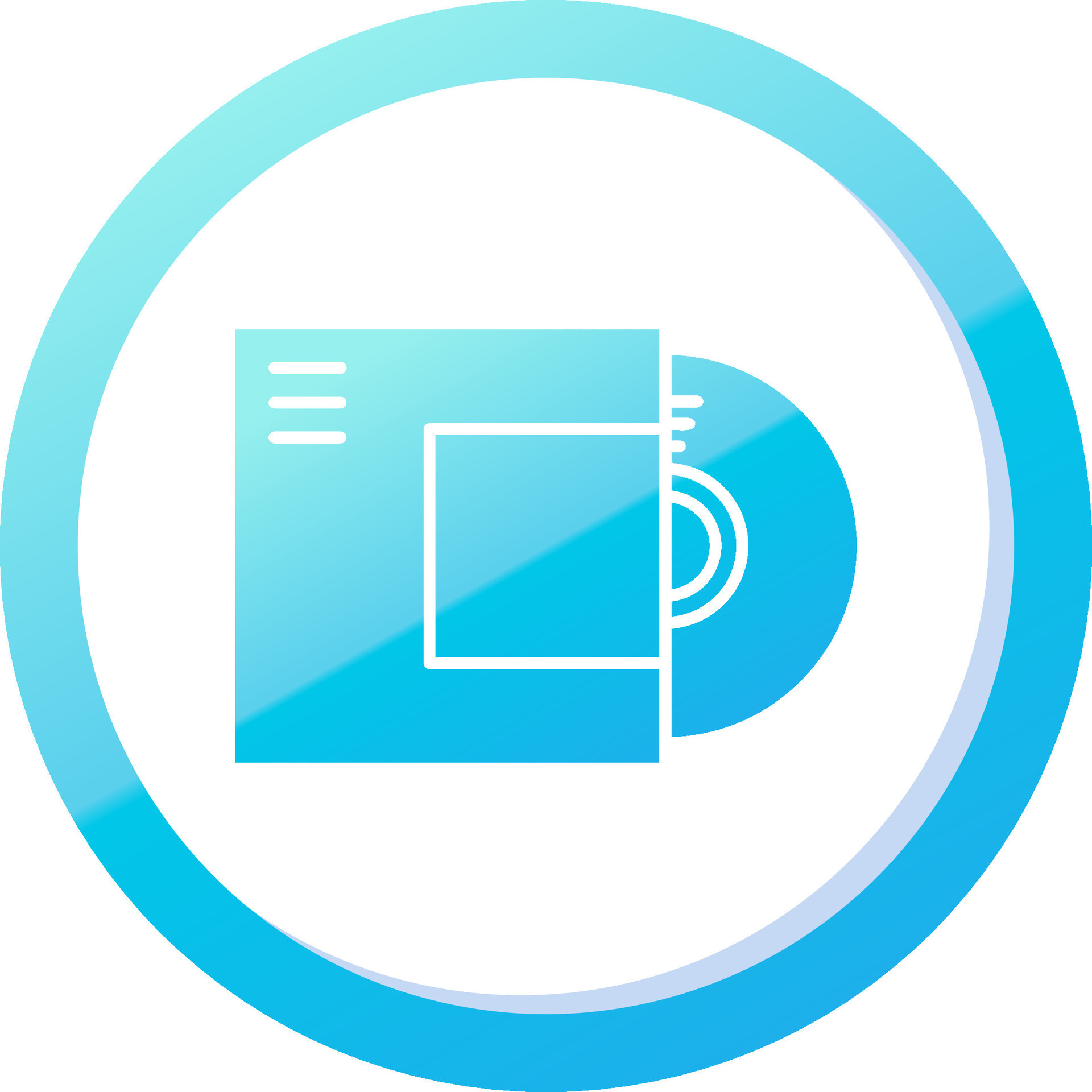 Disc Solid Blue Gradient Icon 37084852 Vector Art at Vecteezy