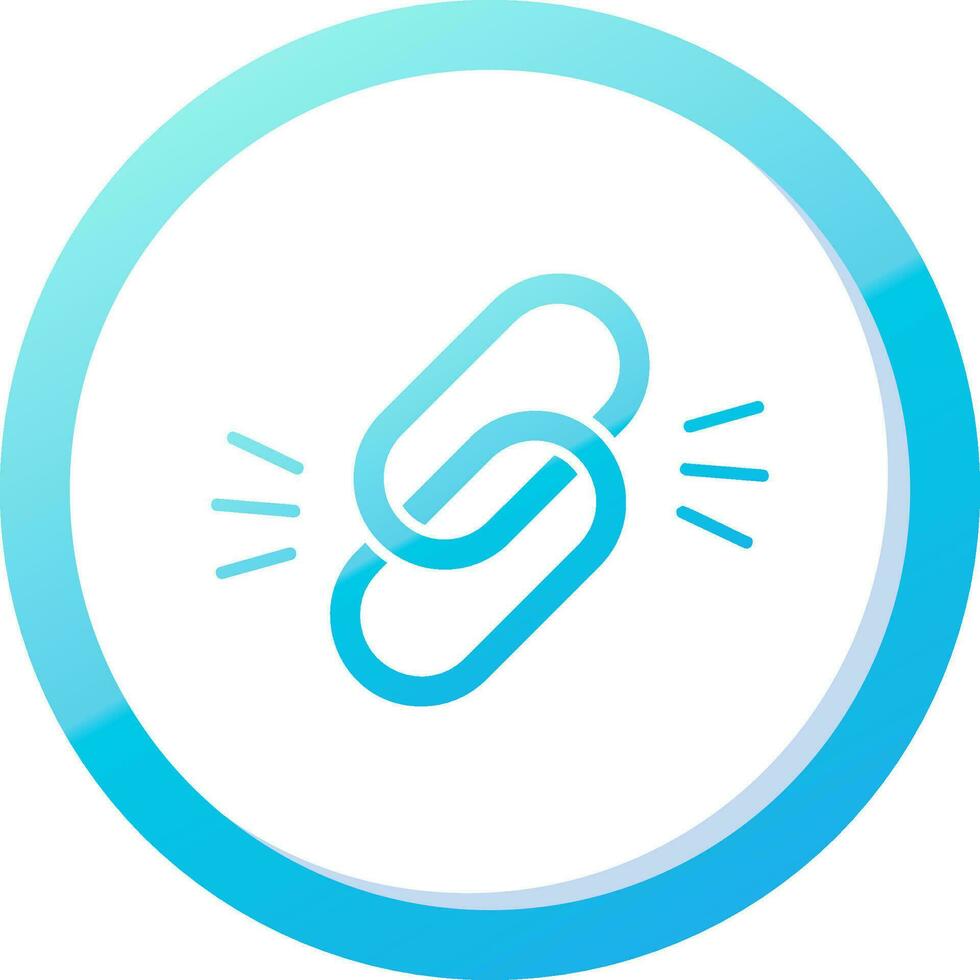 Link Solid Blue Gradient Icon vector