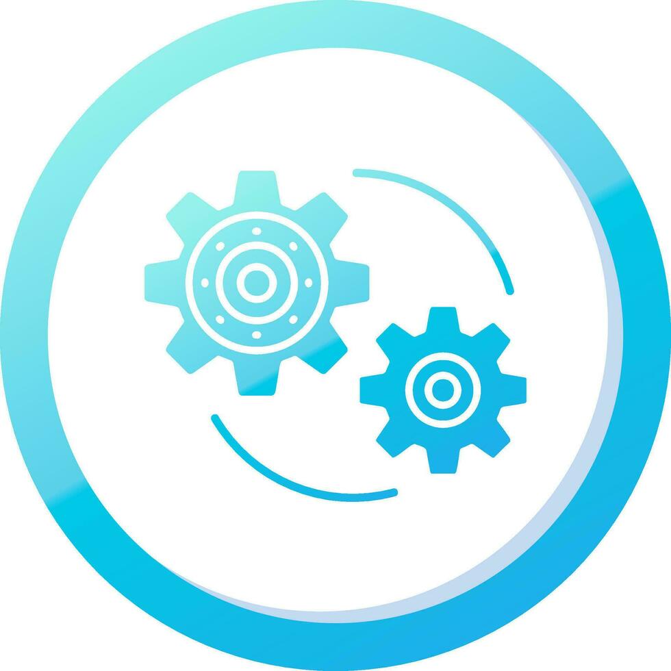 Setting Solid Blue Gradient Icon vector