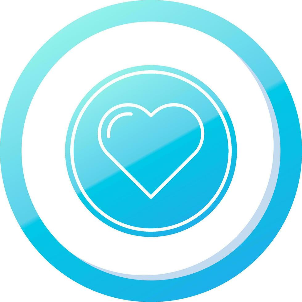 Heart Solid Blue Gradient Icon vector