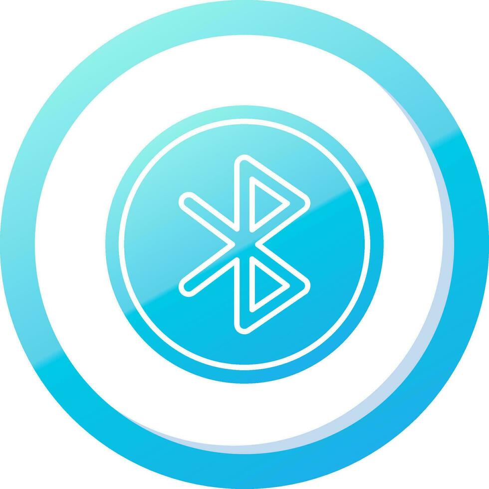 Bluetooth Solid Blue Gradient Icon vector