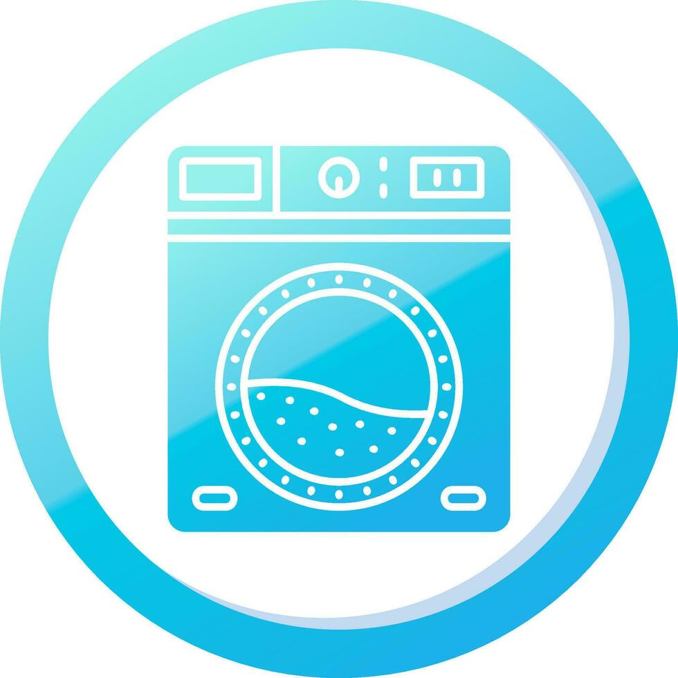 Laundry Solid Blue Gradient Icon vector