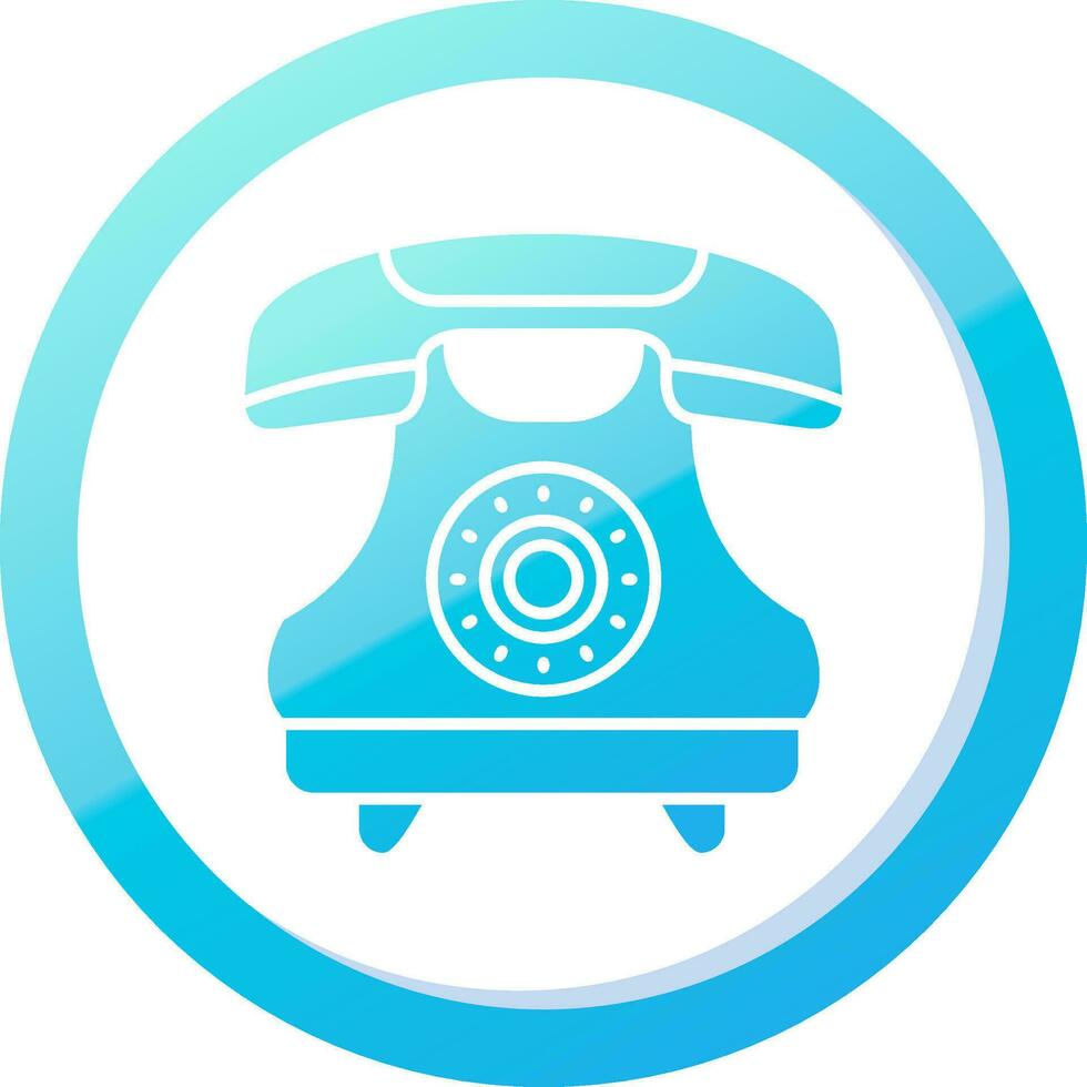 Telephone Solid Blue Gradient Icon vector