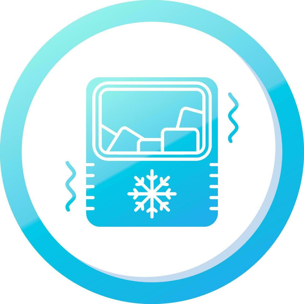 hielo fabricante sólido azul degradado icono vector