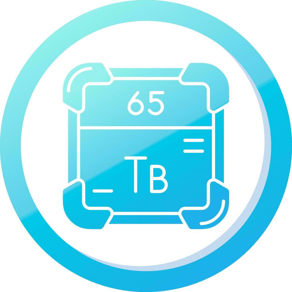 Terbium Solid Blue Gradient Icon vector
