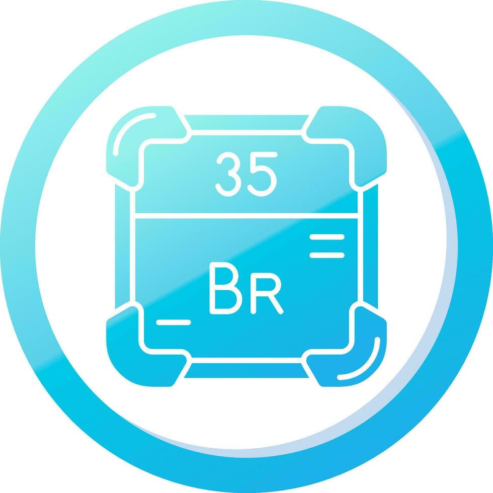 bromo sólido azul degradado icono vector