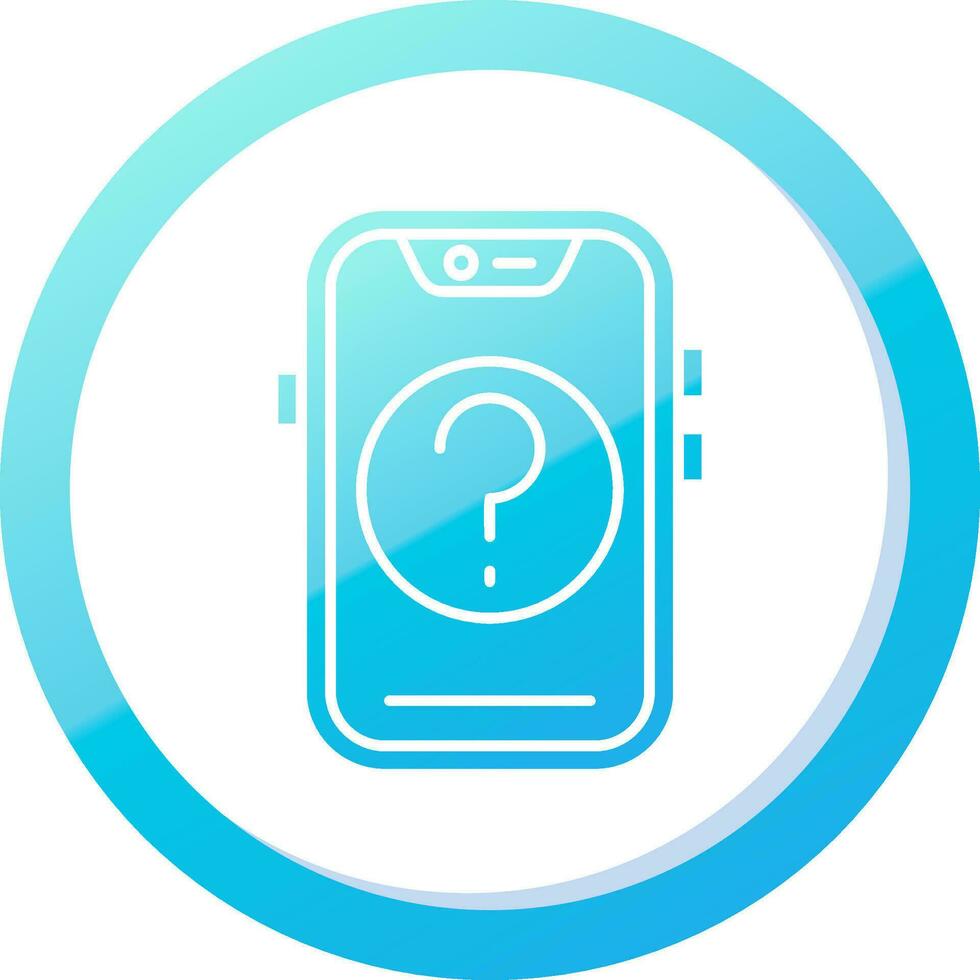 Question Solid Blue Gradient Icon vector