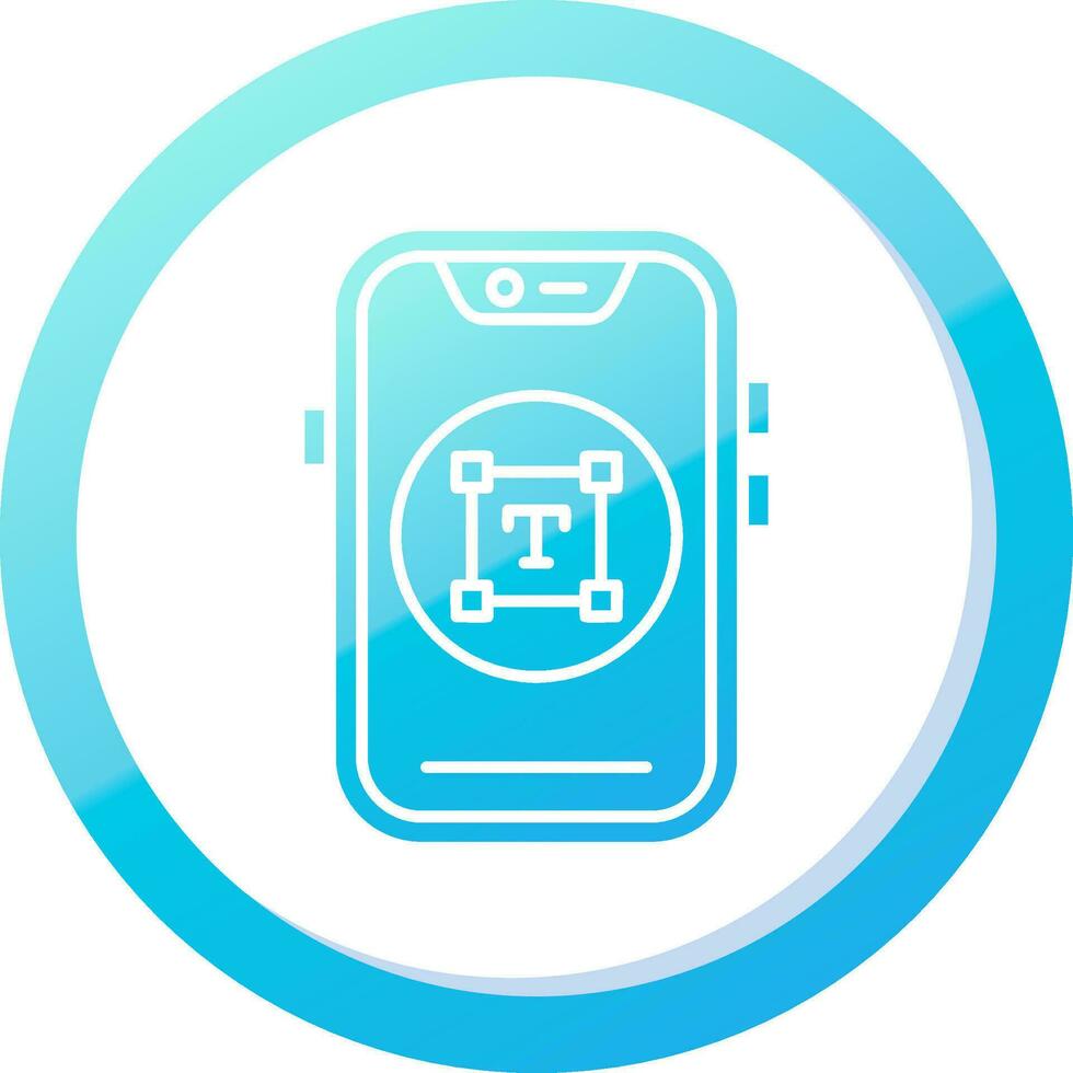 Type Solid Blue Gradient Icon vector