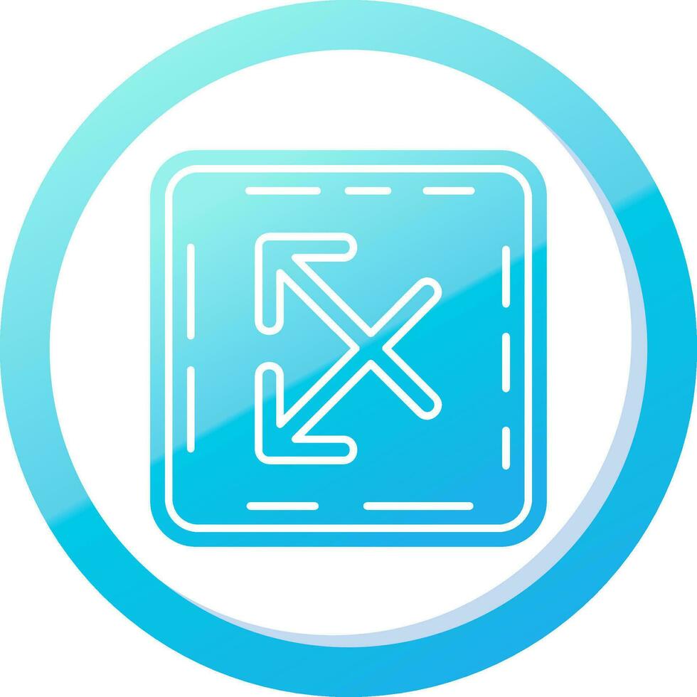 Intersect Solid Blue Gradient Icon vector