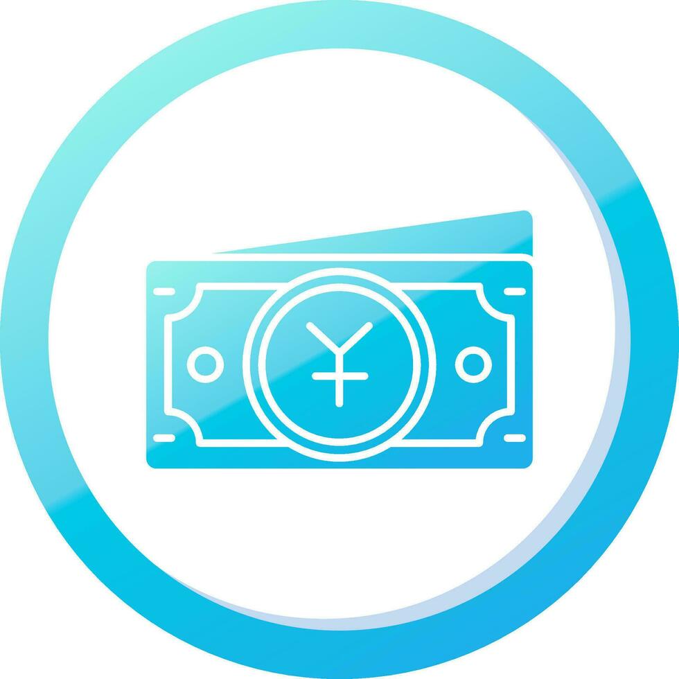 Yuan Solid Blue Gradient Icon vector