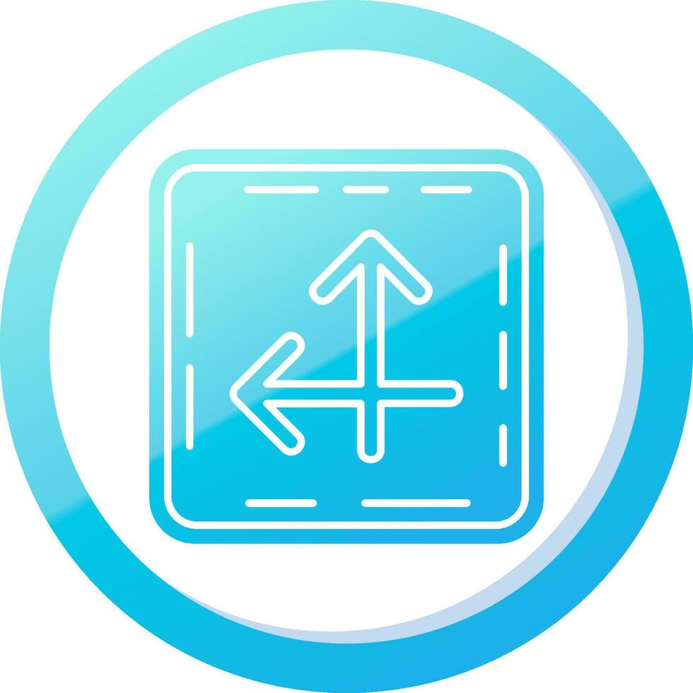 Intersect Solid Blue Gradient Icon vector