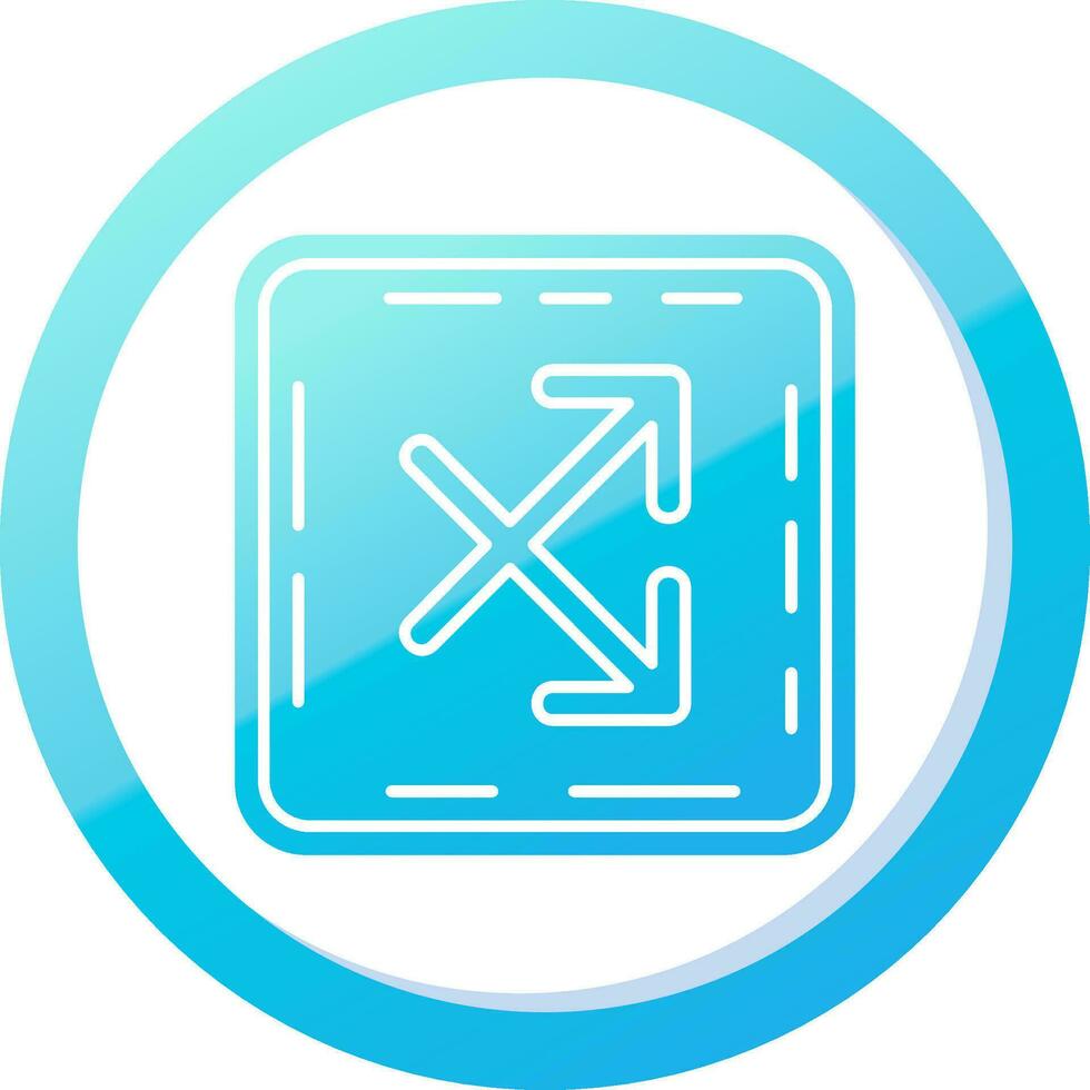 Intersect Solid Blue Gradient Icon vector