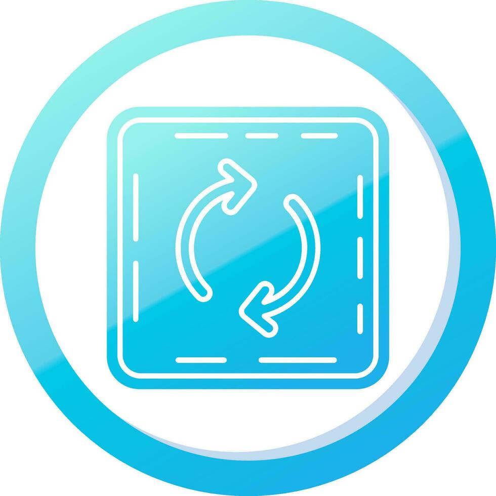 Loop Solid Blue Gradient Icon vector