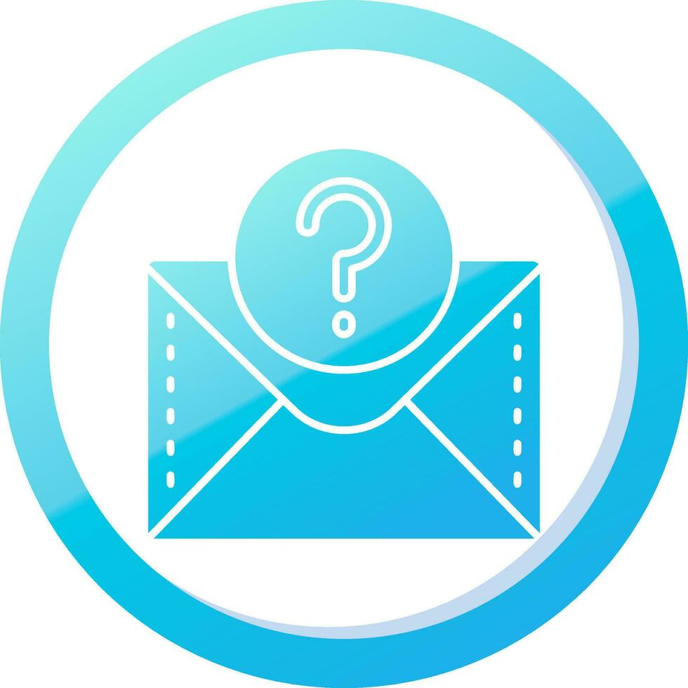 Question mark Solid Blue Gradient Icon vector