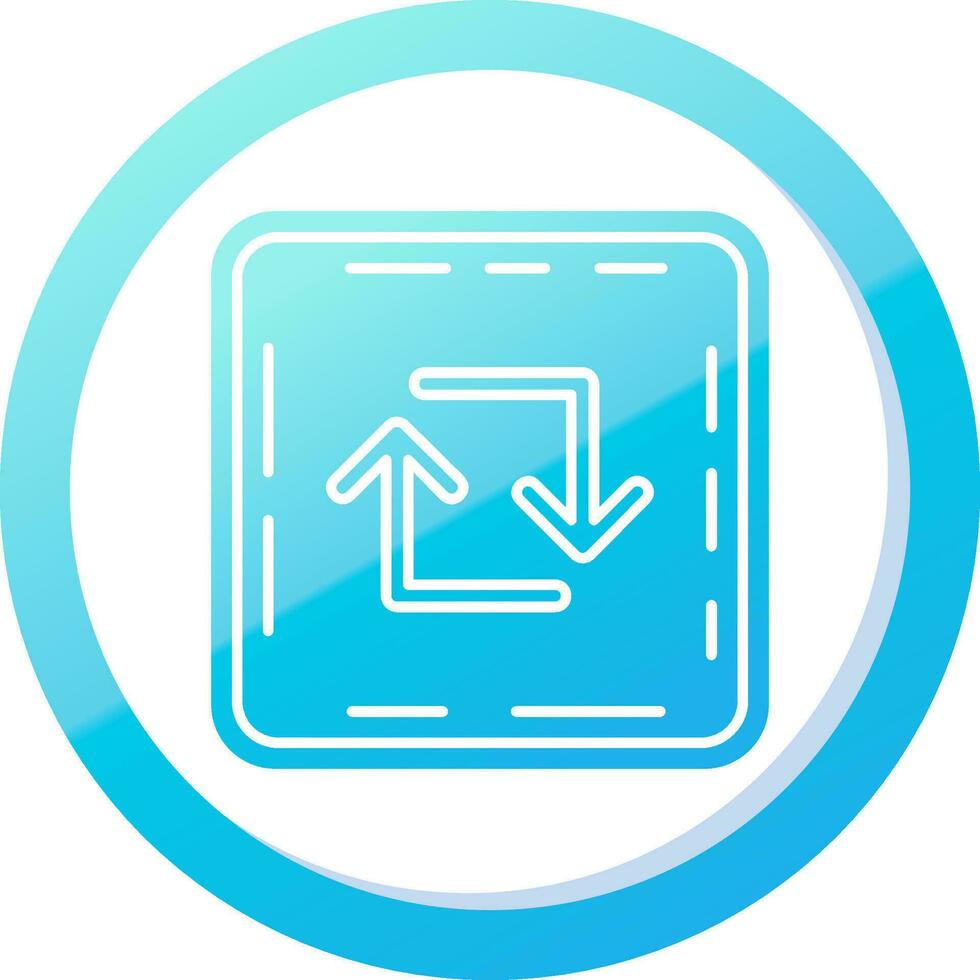 Loop Solid Blue Gradient Icon vector