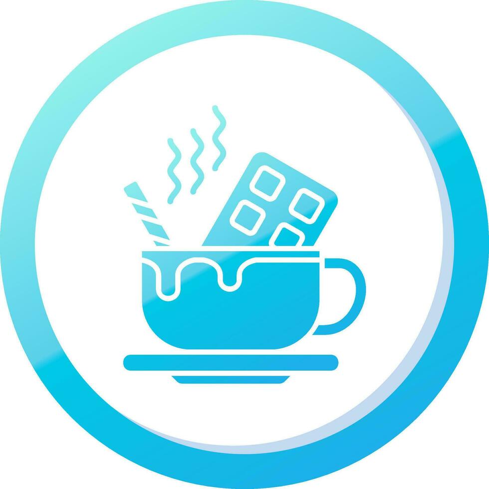 Hot Chocolate Solid Blue Gradient Icon vector